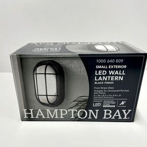Hampton Ball LED Wall Lantern Black Finish New